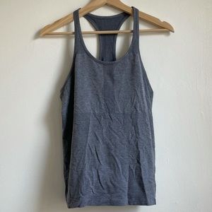 Gray racerback tank top
